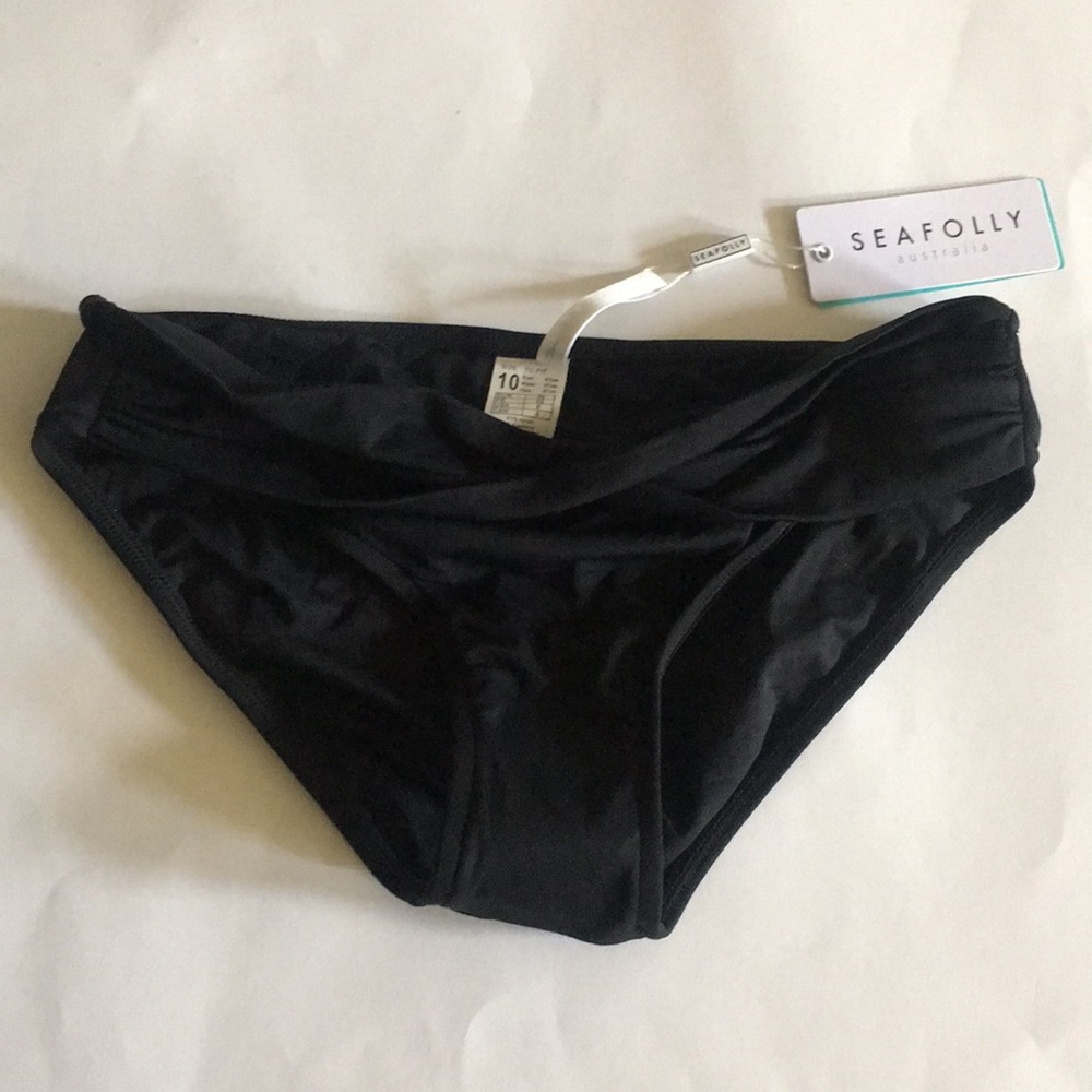Seafolly Women's Goddess Twist Band Hipster Black
